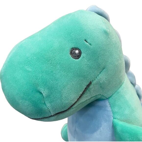 Baby Ganz Cuddle-Me Turquoise Dino T-Rex Plush w/Rattle Lovey Toy 9" EUC - Picture 2 of 10